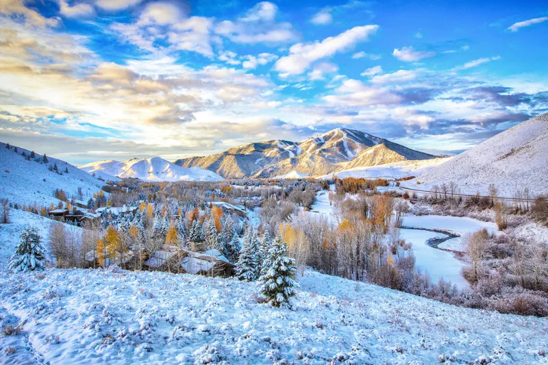 First snow on Bald Mountain, Sun Valley